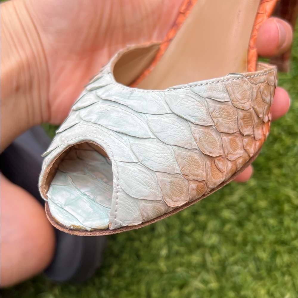 Stuart Weitzman Orangina Pantone Python Size 5 1/2 - image 8